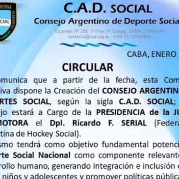 Se creó el Consejo Argentino de Deportes Social