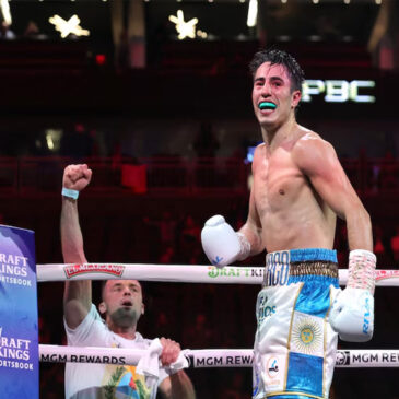 Mirco Cuello, campeón mundial interino pluma tras vencer por nocaut a Sergio Ríos en Libia