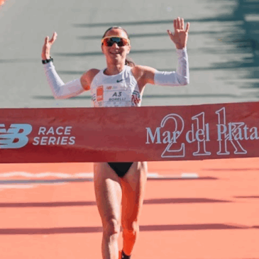 Flor Borelli, una de las más destacadas del Medio Maratón de Mar del Plata