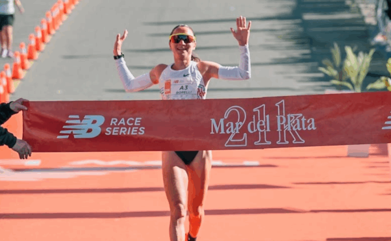 Flor Borelli, una de las más destacadas del Medio Maratón de Mar del Plata